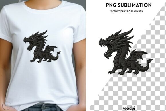 Black Dragon Embroidery PNG Gothic Review