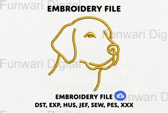Elegant Golden Dog Profile Embroidery Review
