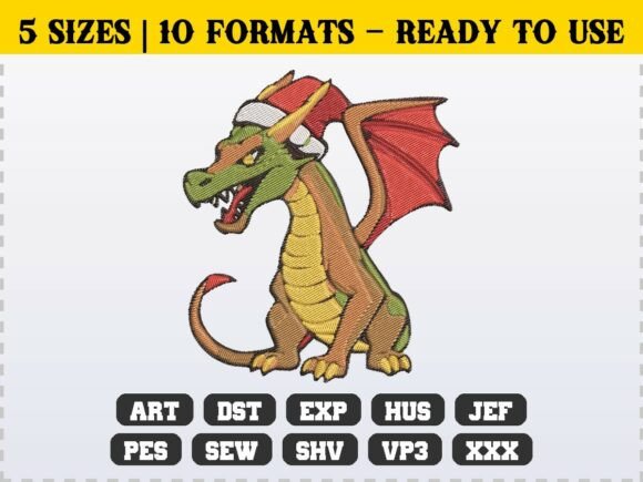 Fantasy Dragon with Santa Hat Review
