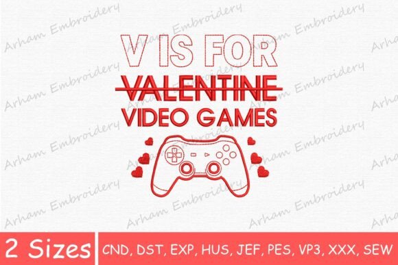 Funny V is for Video Games Embroidery Review