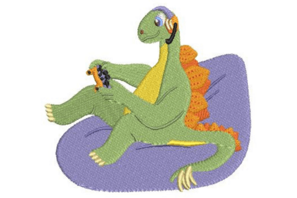 Gamer Stegosaurus Embroidery Review