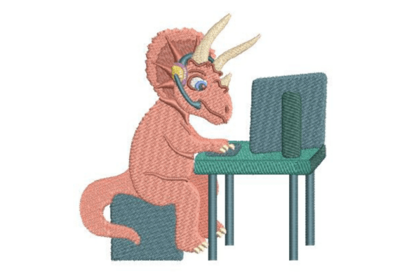 Gamer Triceratops Embroidery Design Review