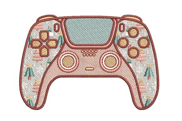 Gaming Controller Christmas Embroidery