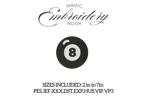 Lucky Number 8 Ball Embroidery Design Review