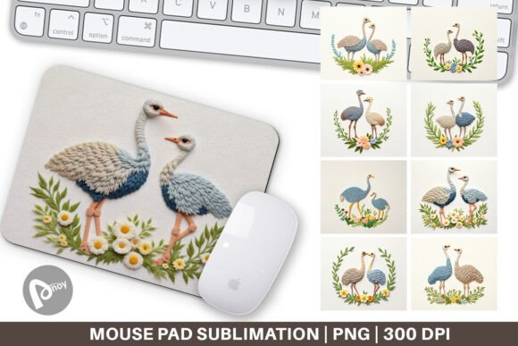 Mouse Pad Ostrich Embroidery Review